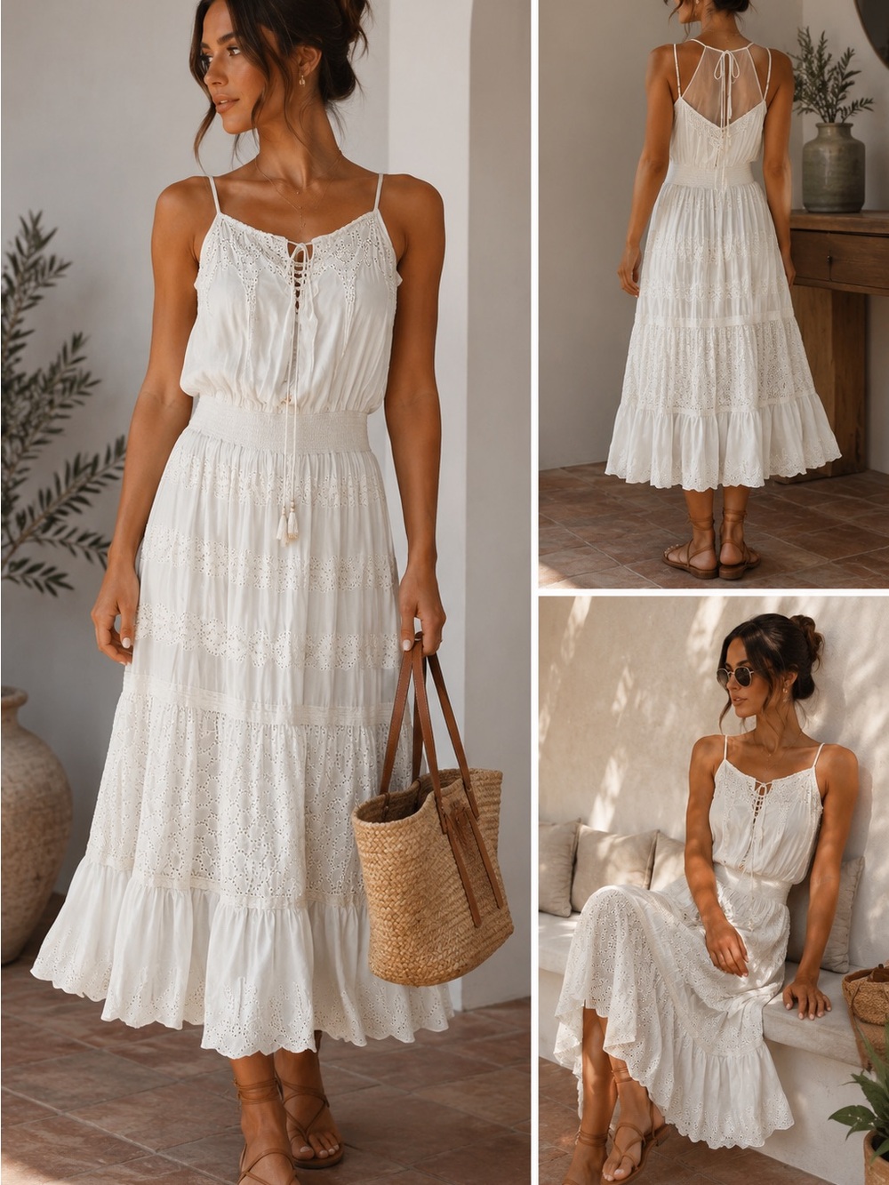Hale Bob Cabana Boho Midi Dress L